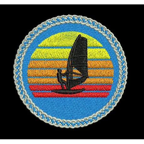 Sunset Style Embroidery Design