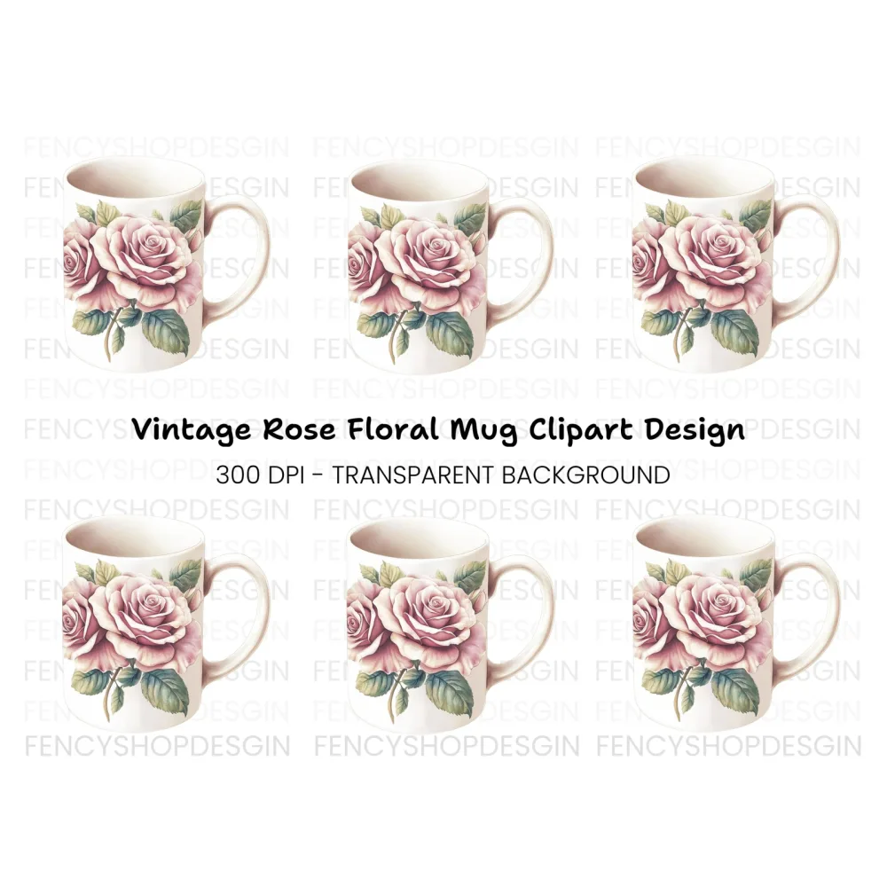 Romantic Rose Bouquet Clipart Bundle