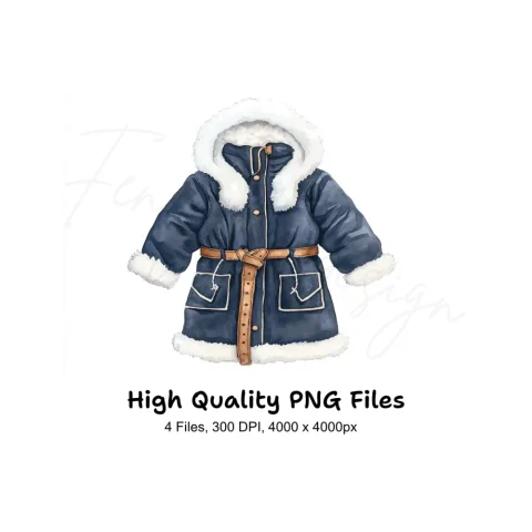 Winter Coat Clipart Bundle