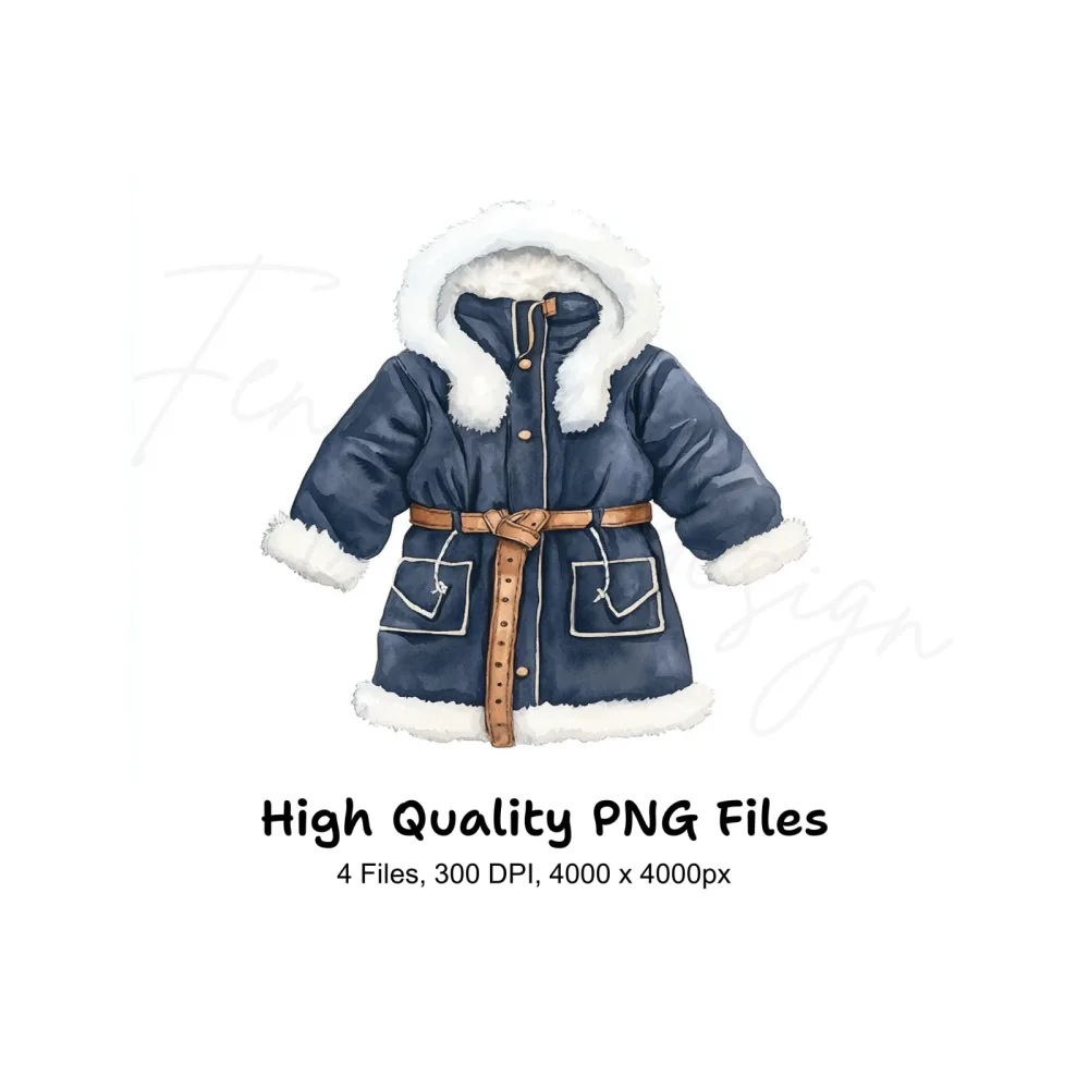 Winter Coat Clipart Bundle
