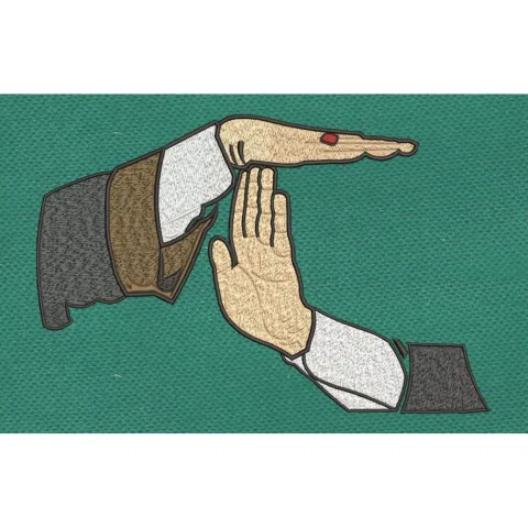 Stop Symbol Embroidery Design