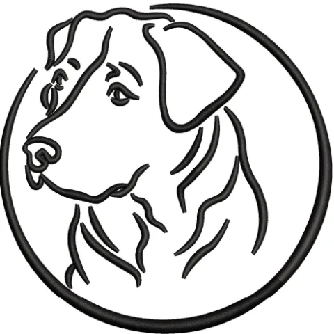 Dog Face Embroidery Design
