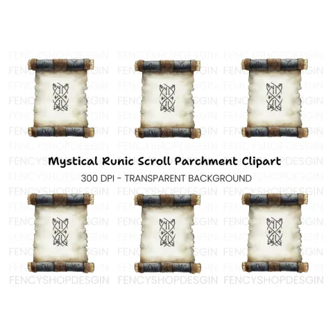 Viking Scroll Runic Symbol Clipart Bundle