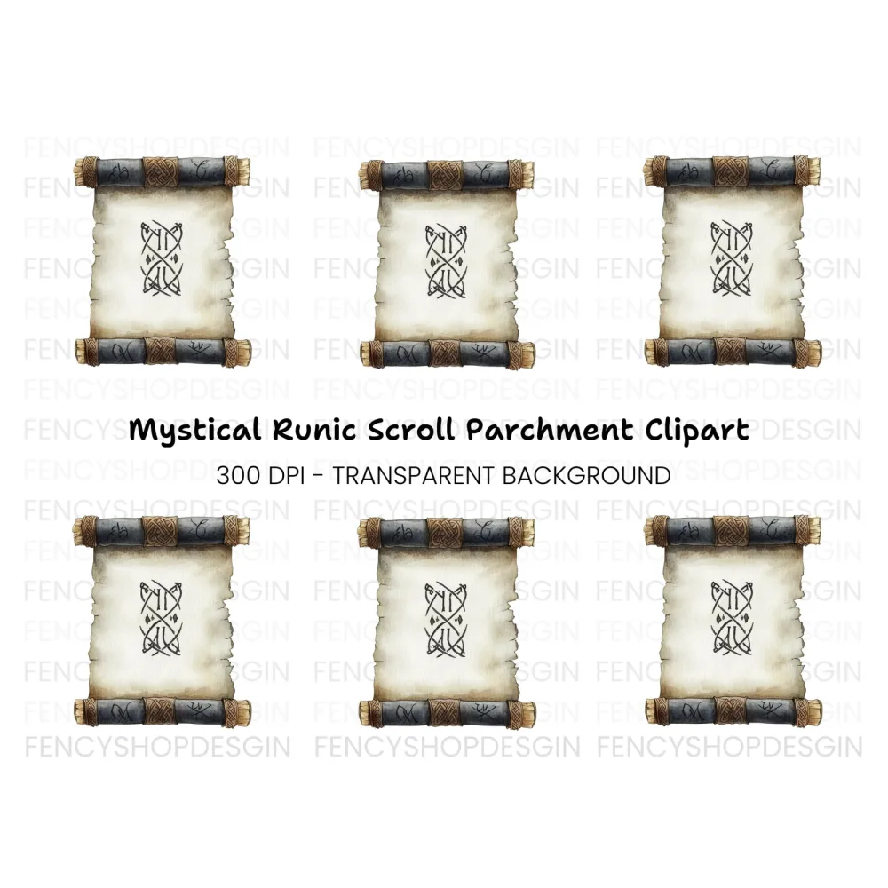 Viking Scroll Runic Symbol Clipart Bundle