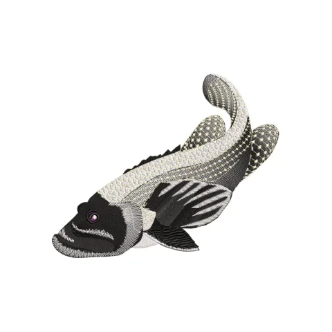 River Fish Embroidery Design