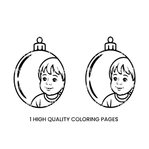 Christmas Ornament Boy Coloring Books