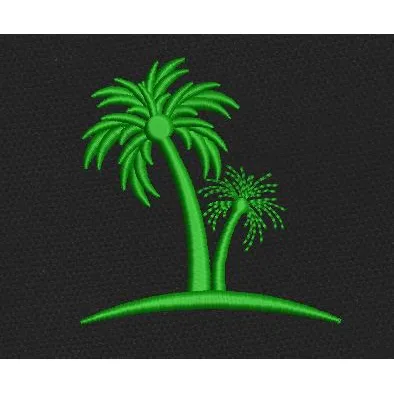 Green Palm Trees Embroidery Design