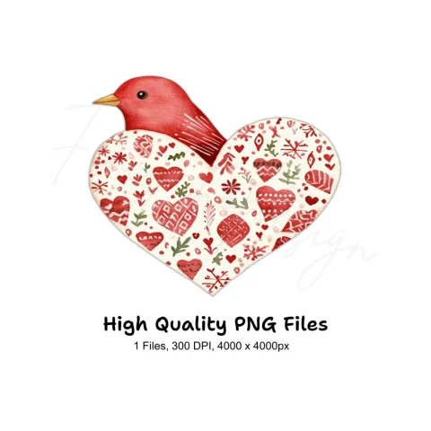 Bird Heart Clipart Bundle