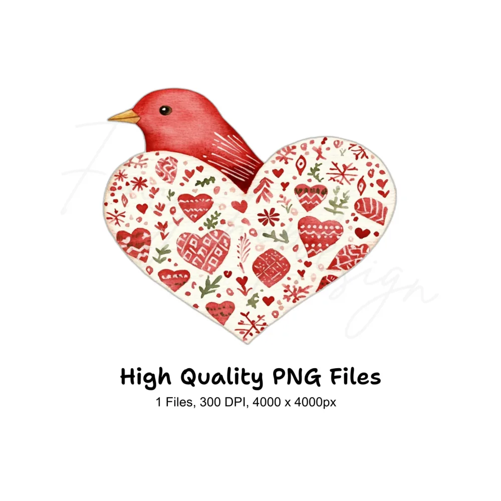 Bird Heart Clipart Bundle