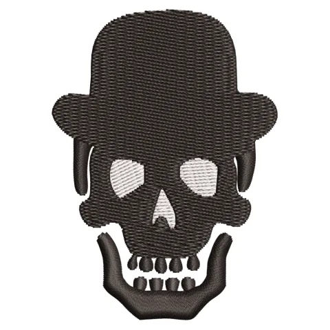 Hat Skull Embroidery Design