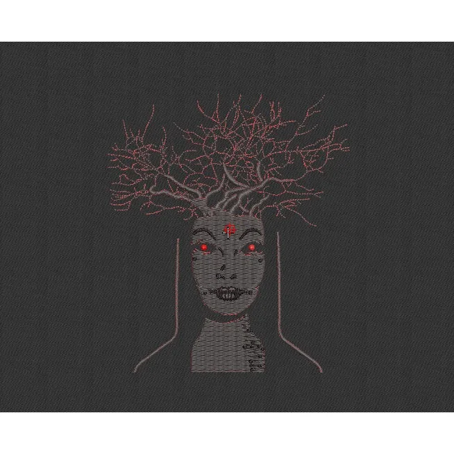 Lady Embroidery Design