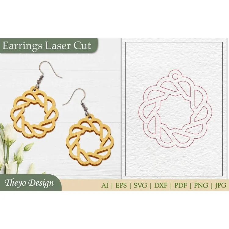 Earrings Laser Cut SVG Bundle