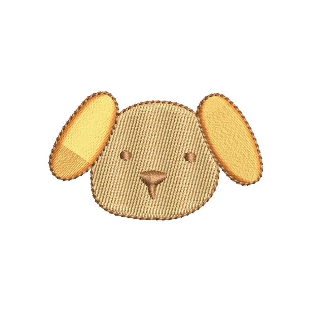 Innocent Puppy Head Embroidery Design