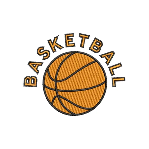 Basketball Embroidery Design