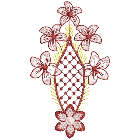 Flower Bunch Embroidery Design