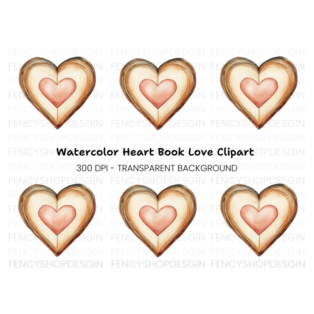 Heart Book Clipart Bundle