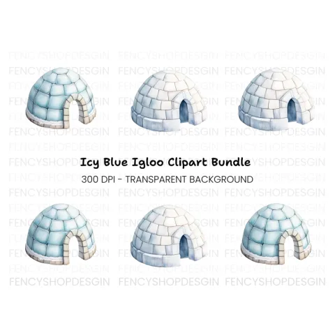 Cute Igloo Clipart Bundle