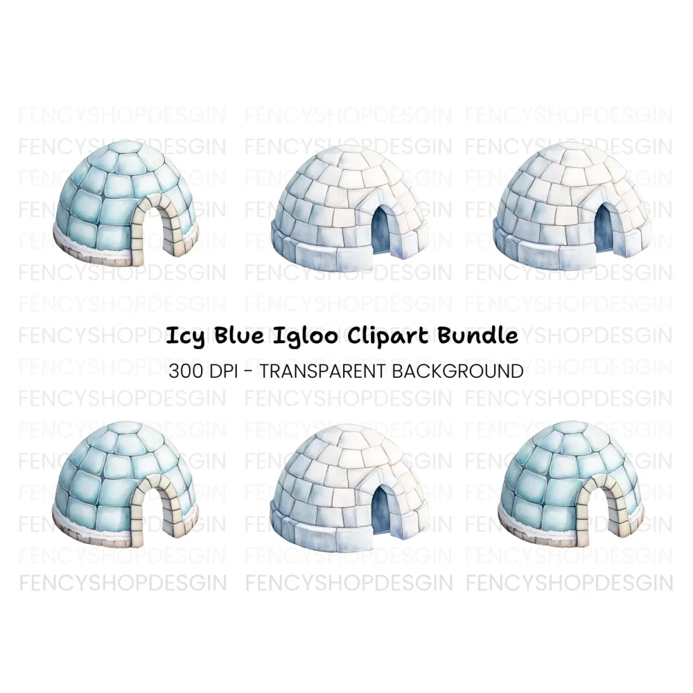 Cute Igloo Clipart Bundle