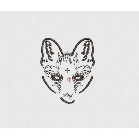 Fox Embroidery Design