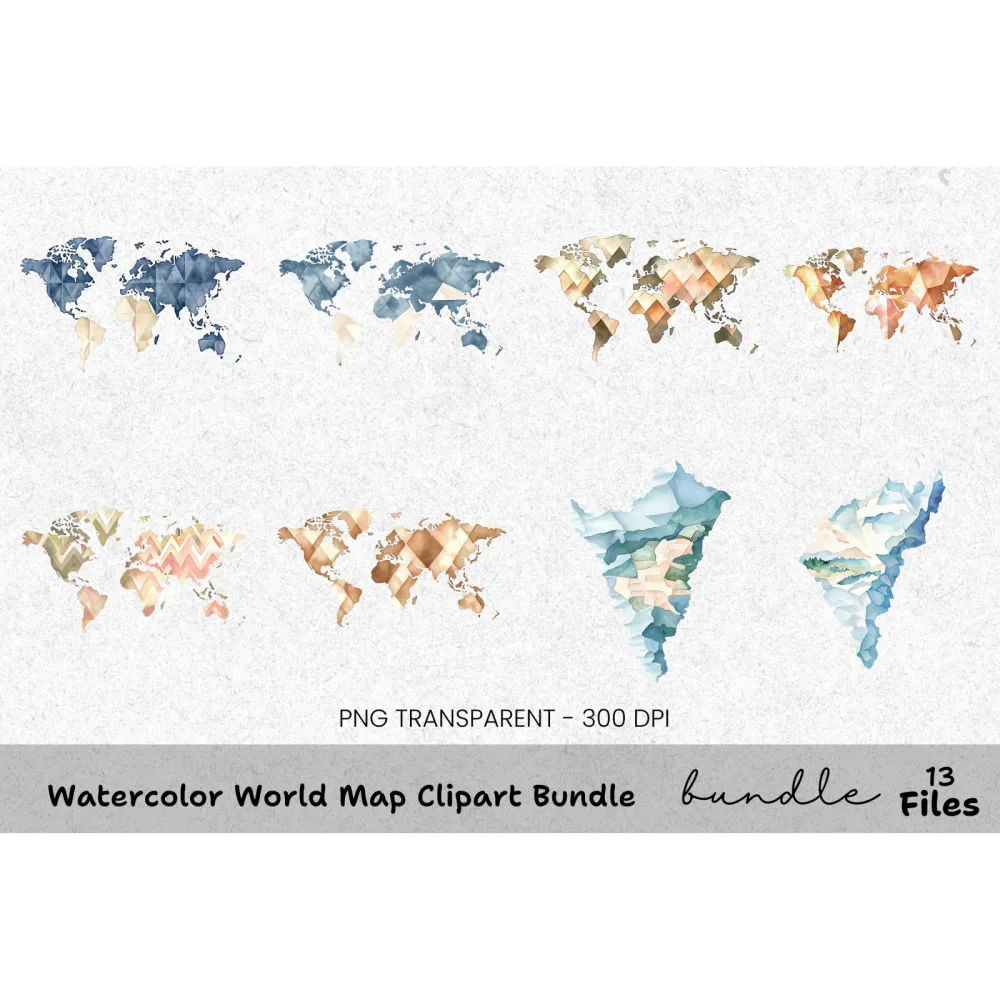 World Map Clipart Bundle