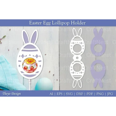 Easter Egg Lollipop Holder SVG Bundle