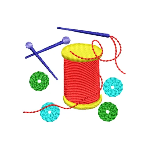 Needles & Thread Embroidery Design