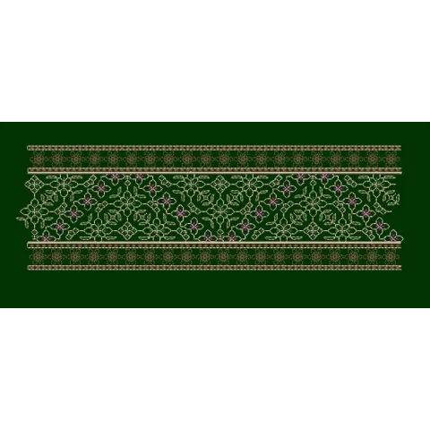 Interlocking Diamond Star Mosaic Panel Embroidery Design