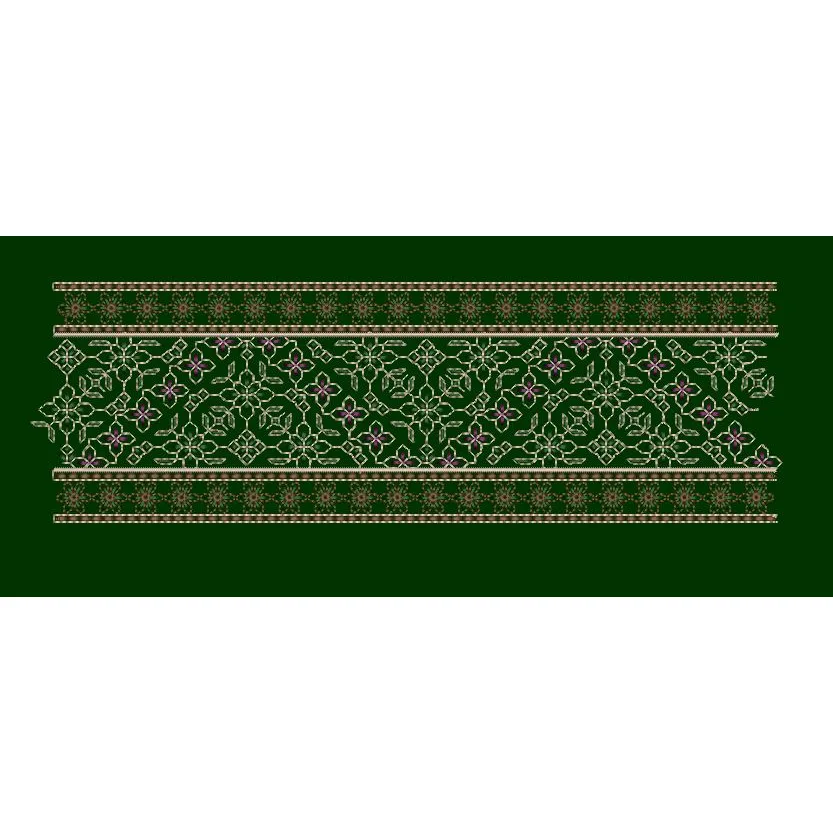 Interlocking Diamond Star Mosaic Panel Embroidery Design