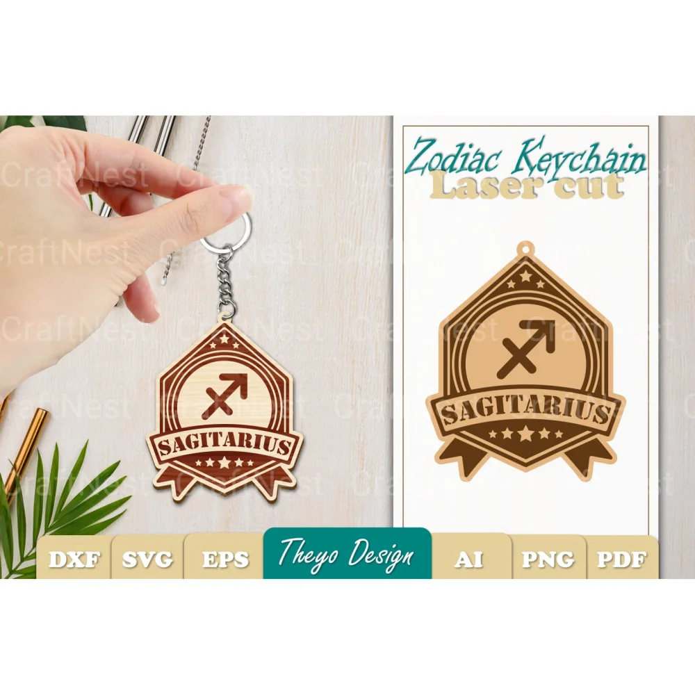 Zodiac Keychain SVG Bundle