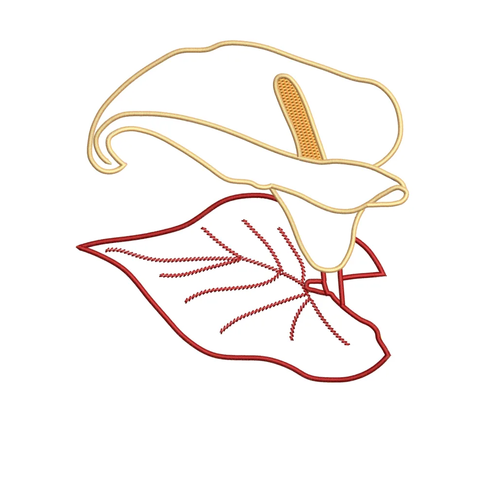 Lily Embroidery Design