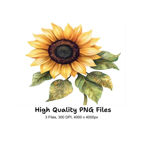 Bright Sunflower Clipart Bundle