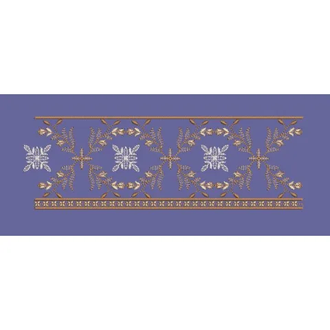 Interlocking Leaf Vine Border Embroidery Design