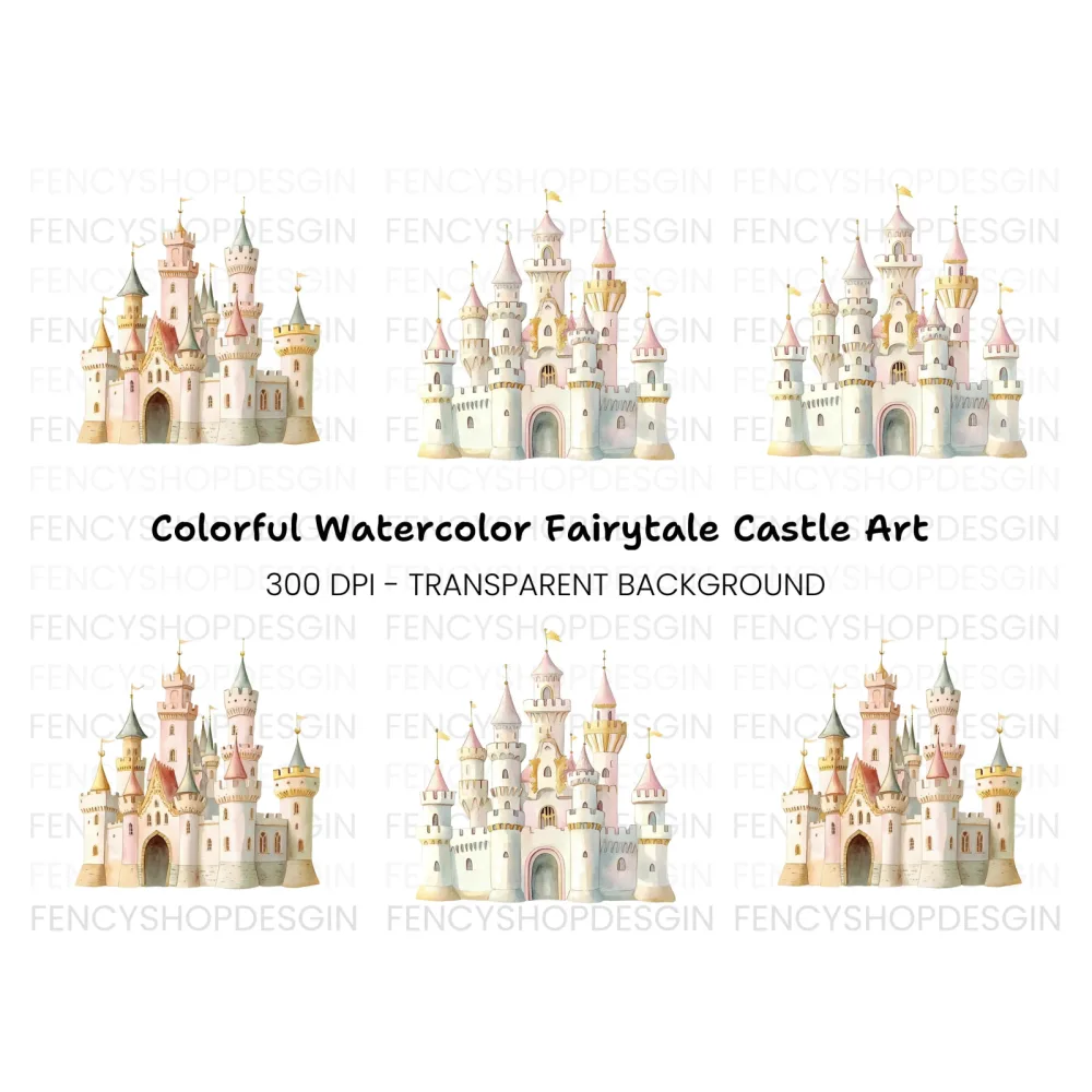 Princess Castle Clipart Bundle