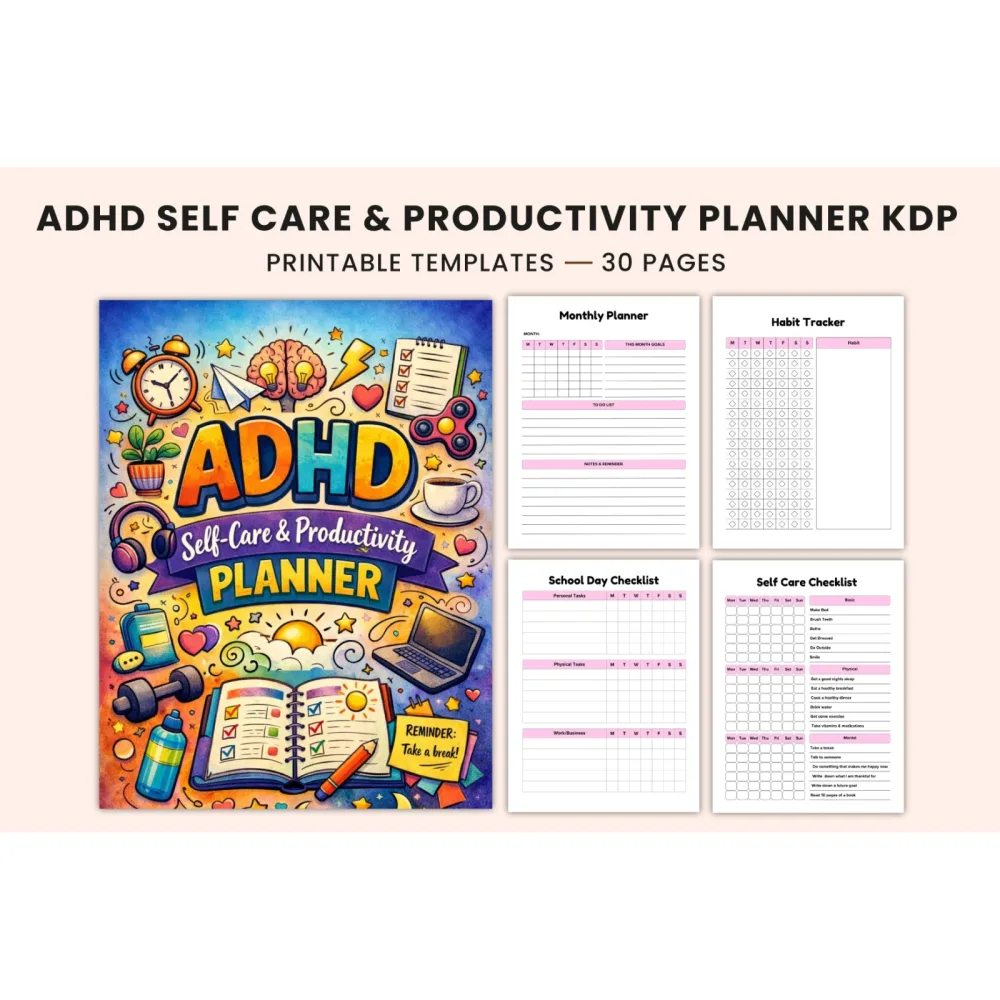 ADHD Self-Care Productivity Planner