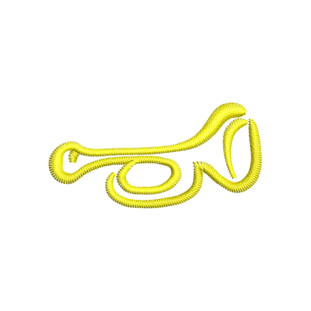 Trumpet Embroidery Design