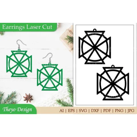 Earrings Laser Cut SVG Bundle