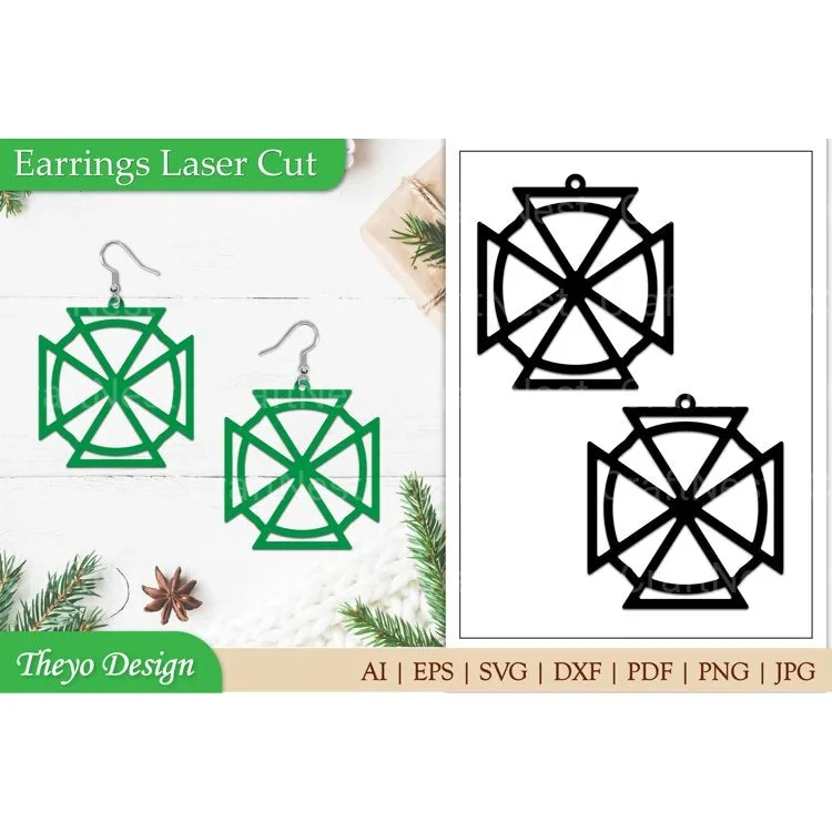 Earrings Laser Cut SVG Bundle