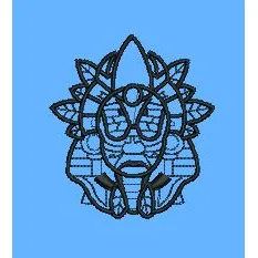 Black Stylized Design Embroidery Design