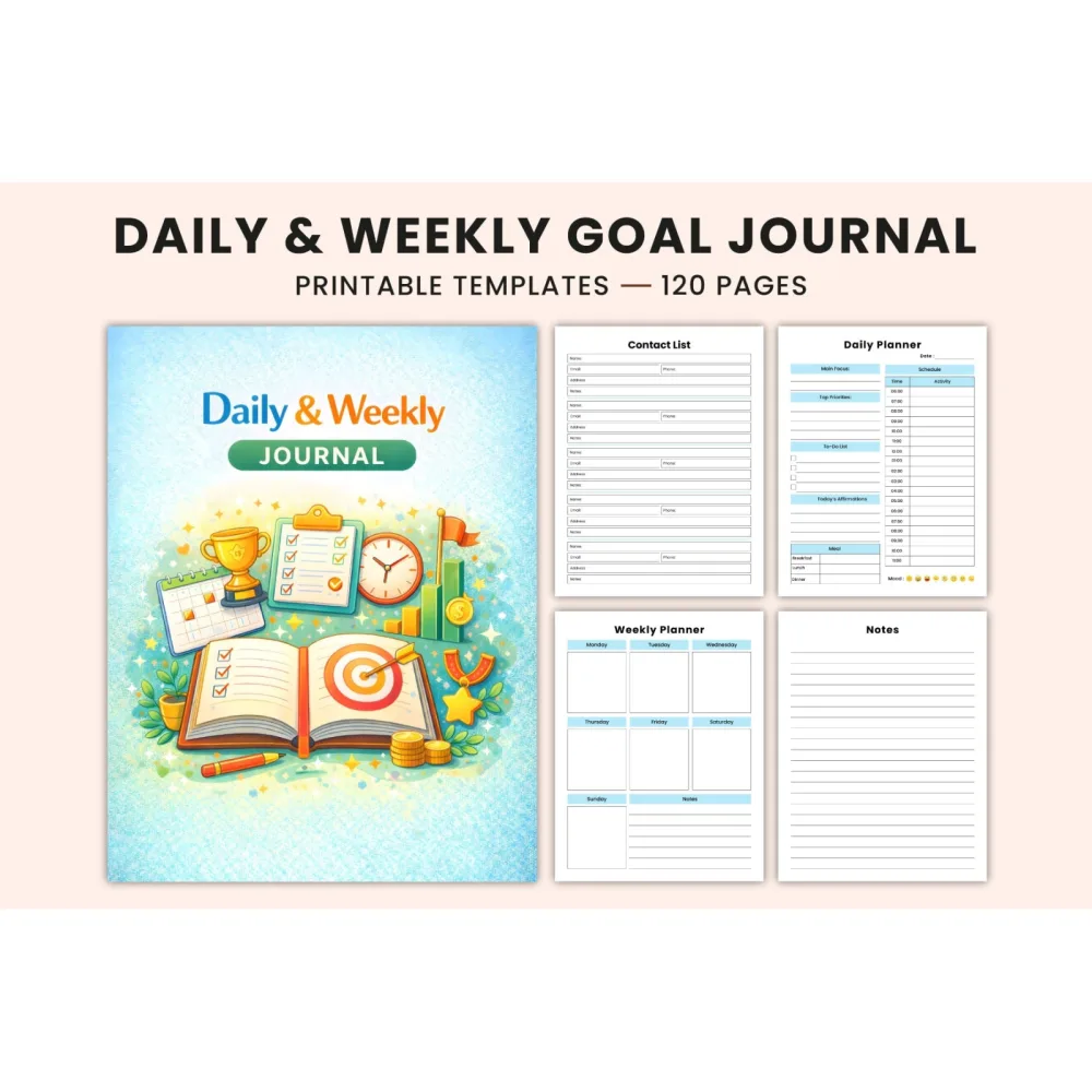 Daily & Weekly Goal Journal