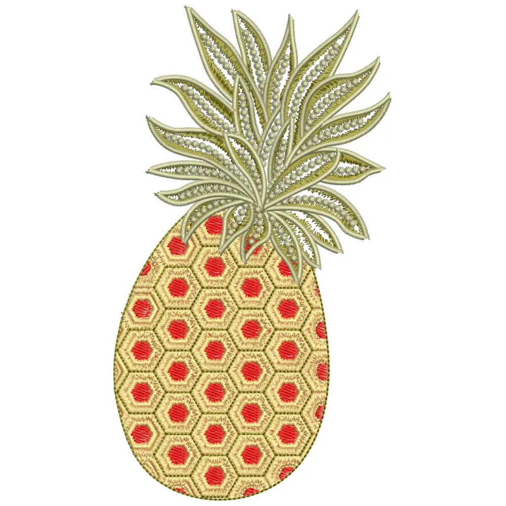 Pineapple Embroidery Design