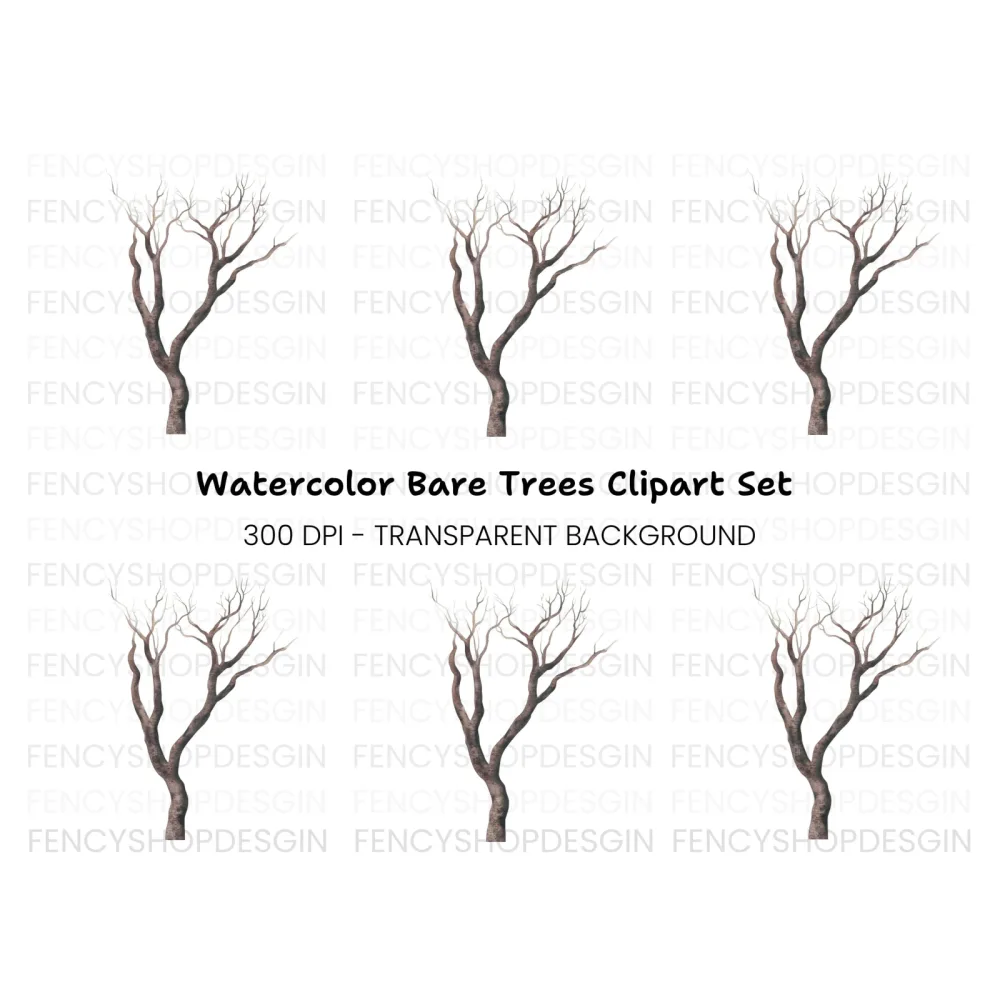 Bare Tree Branches Clipart Bundle