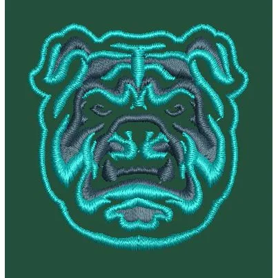 Bulldog Embroidery Design