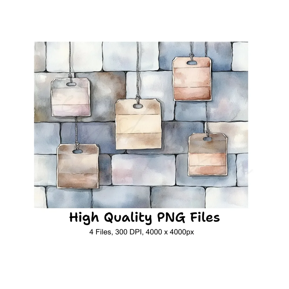 Hanging Tags Clipart Bundle
