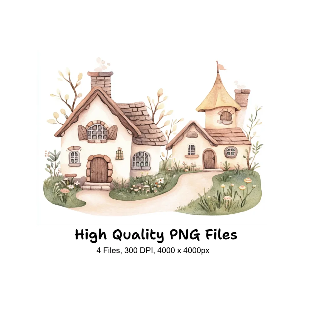 Fantasy Village Clipart Bundle