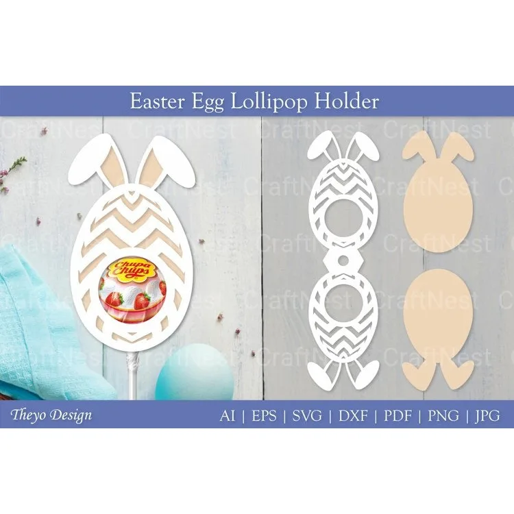 Easter Egg Lollipop Holder SVG Bundle