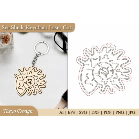 Sea Shells Keychain SVG Bundle