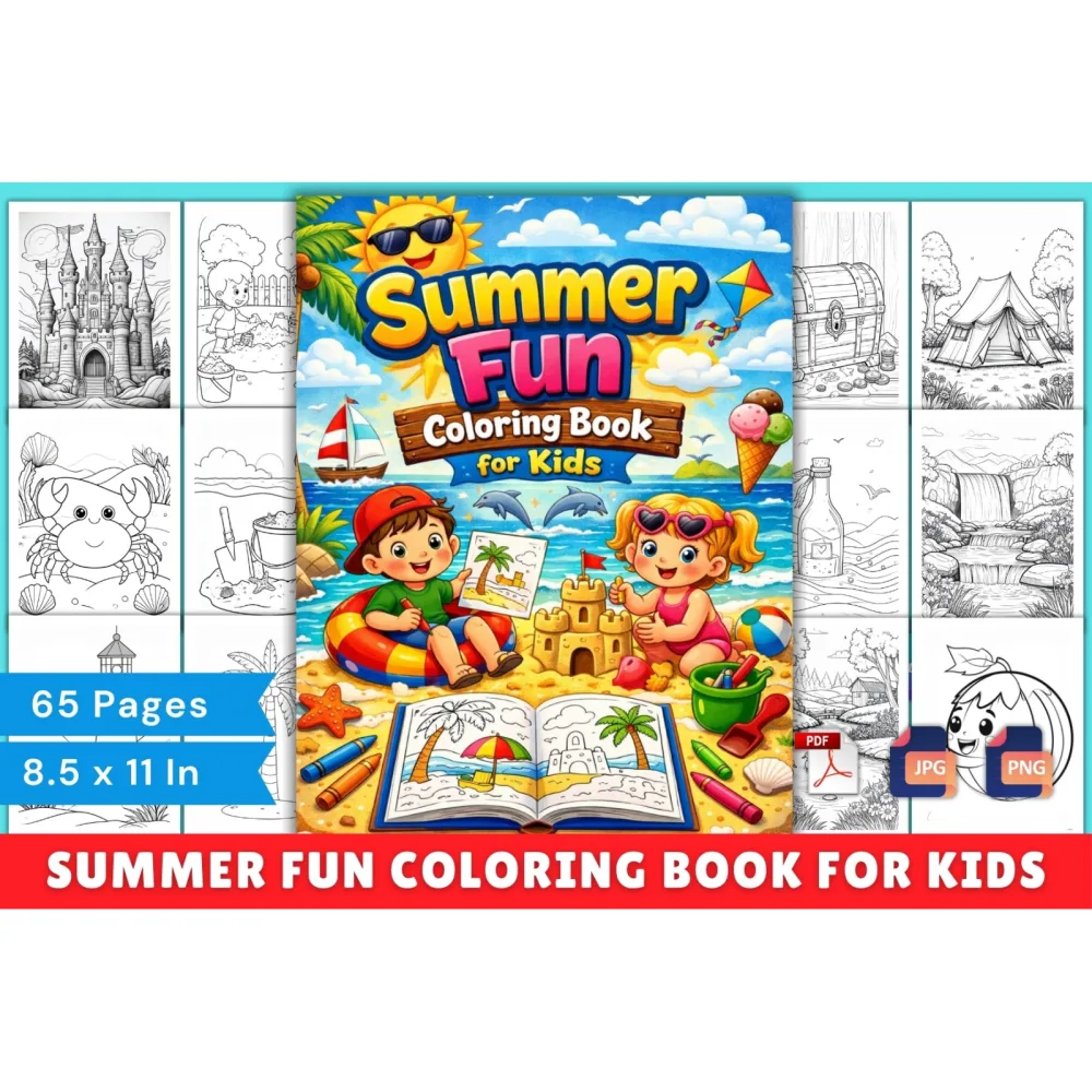 Summer Fun Coloring Book for Kids