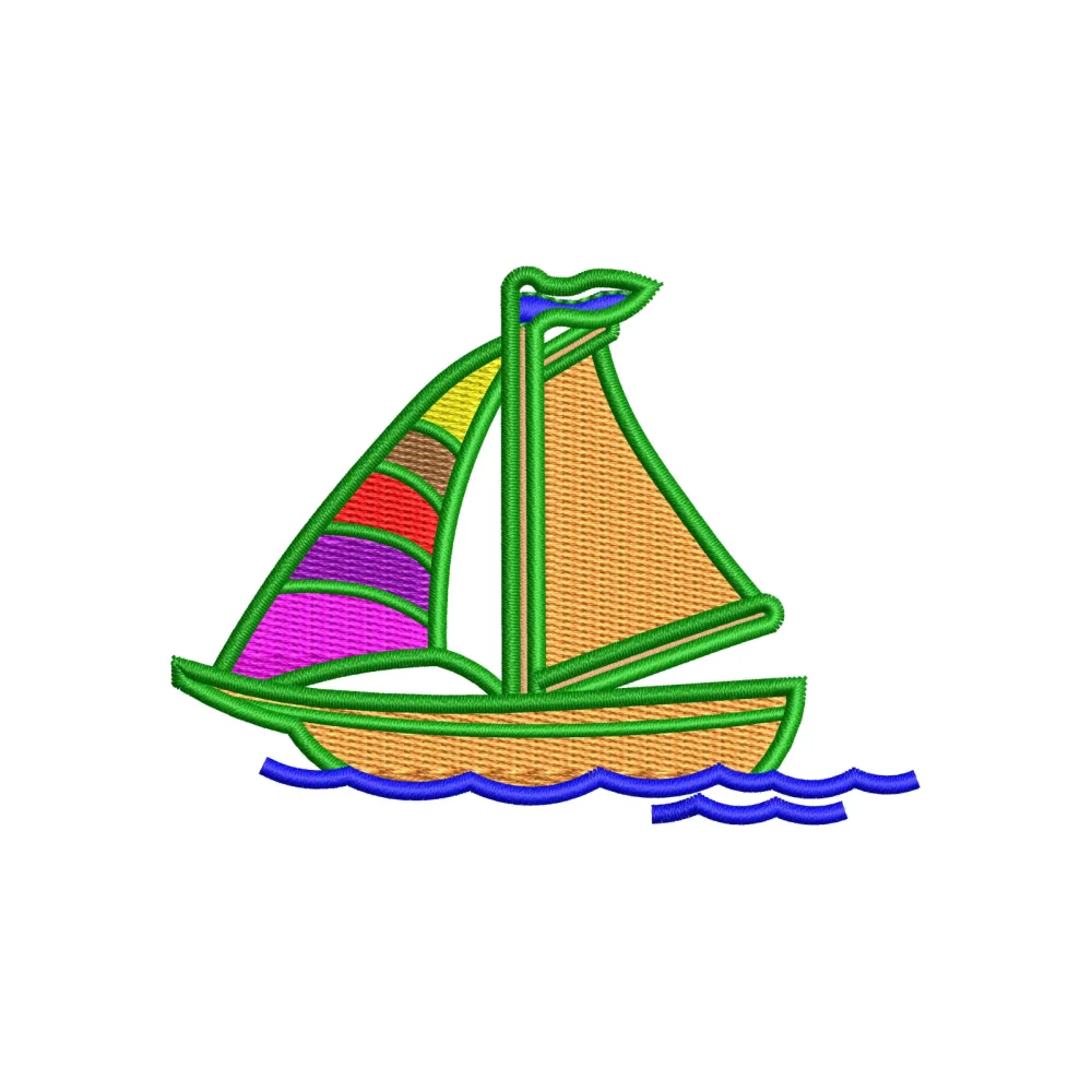 Boat Multi Embroidery Design