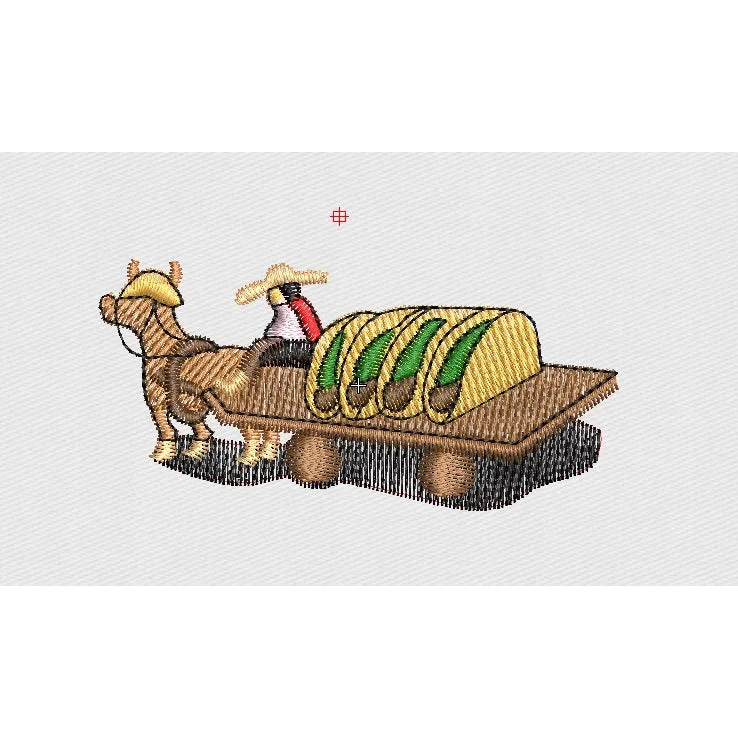 Cart Embroidery Design