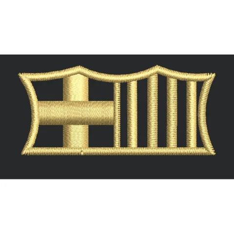 Heraldic Shield Abstract Flag Symbol Embroidery Design